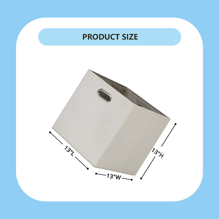 Hokku Designs 4_Cube Storage Bins 13X13 Fabric Storage Cubes Wayfair